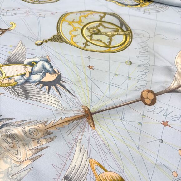 Hermes Universe Carré 90 Silk Light Blue Scarf - Picture 8 of 10
